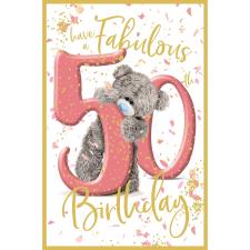 Fabulous 50th Birthday Photo Finish Me to You Bear Card Image Preview